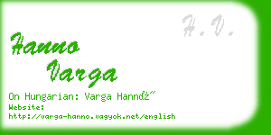 hanno varga business card